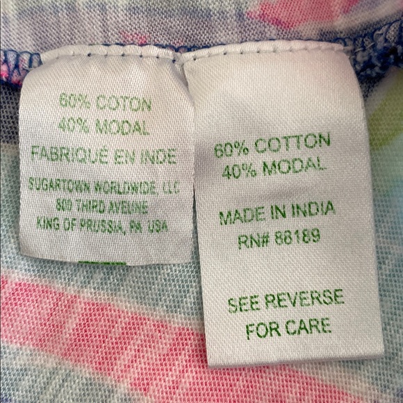 Lilly Pulitzer The Essie Dress in Indigo Sea Dreamin smock neck gold buttons M - Picture 13 of 16